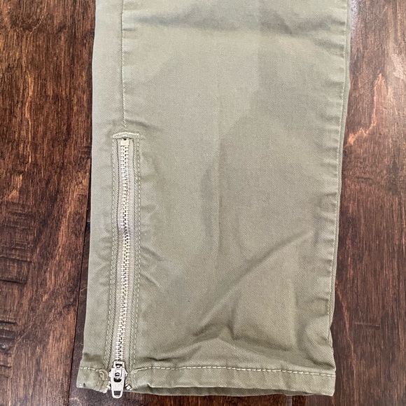 Crippen Trouser Pants Zipper Accents Army Green size 25 - Picture 6 of 10